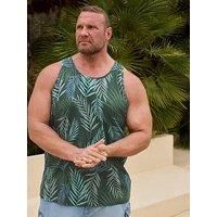 Big & Tall Palm Tree Print Vest