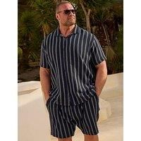 BadRhino Big & Tall Blue Stripe Shirt - Men/'s - Plus Size Curve