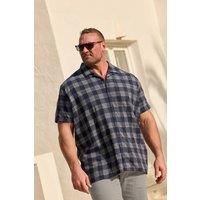 BadRhino Big & Tall Check Print Short Sleeve Shirt