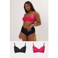 Yours Curve Women's Plus Size Lace Mesh Underwired Bras