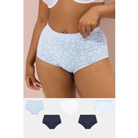 Yours Curve Women's Plus Size 5 Pack Floral Print Full Briefs