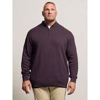 Big & Tall Men's Milano Quarter Zip Jumper