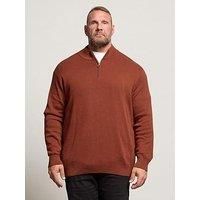 Big & Tall Men's Milano Quarter Zip Jumper