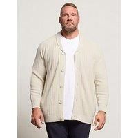 Big & Tall Men's Knitted Shawl Cardigan