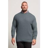Big & Tall Mens Cable Knit Mock Shirt Jumper