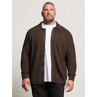 Big & Tall Men's Long Sleeve Knitted Shirt