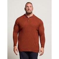 Big & Tall Men's Knitted Polo Shirt