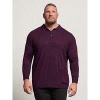 Big & Tall Men's Knitted Polo Shirt