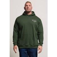BadRhino Big & Tall Feeling Lucky Hoodie - Men/'s - Plus Size Curve Dark Green