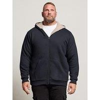 Big & Tall Men's Sherpa Zip Through Hoodie