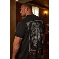 BadRhino Big & Tall Black Japanese Dragon Print T-Shirt - Men/'s - Plus Size Curve