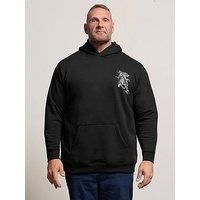 Big & Tall Men's Tiger Graphic Print Hoodie