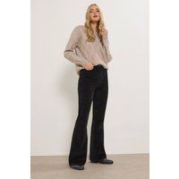 Long Tall Sally Women's Tall Cord Flare Jeans in Black | Size: 12L