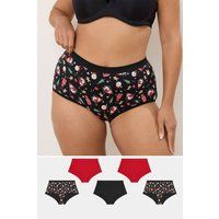Yours Curve Women's Plus Size Christmas Print Full Briefs