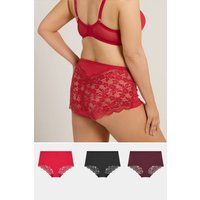 Yours Curve Plus Size Lace Back Knickers