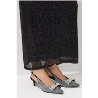 LTS Diamante Sparkle Slingback Heels In Standard Fit