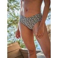 Fatface Camber Mono Shell Bikini Bottoms - Black