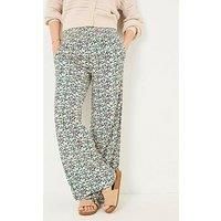 Fatface Shirred Vine Palazzo Trousers - Multi
