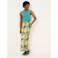 Fatface Wrap Water Print Skirt - Multi