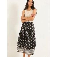 Fatface Betty Lino Shells Skirt - Black