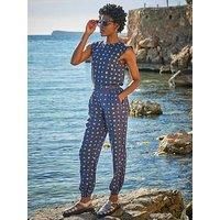 Fatface Fliss Shibori Spot Vest - Navy