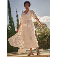 Fatface Jacquard Dress - White