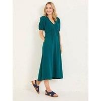 Fatface Remi Linen Midi Dress - Teal