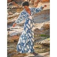 Fatface Noelle Water Leaf Dress - Blue