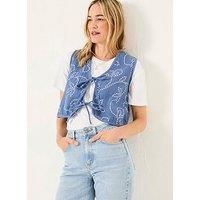 Fatface Beth Waistcoat - Blue