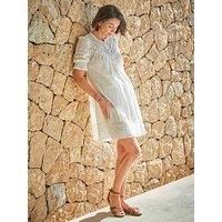 Fatface Brody Broderie Dress - White
