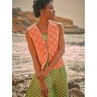 Fatface Quilted Waistcoat - Pink