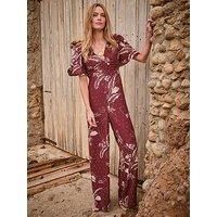 Fatface Azalea Jumpsuit - Red