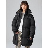 Smallsaints Girls Longline Coat - Black