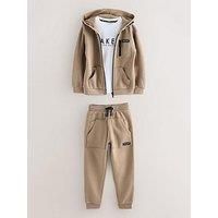 Ted Baker Boys Hoodie Set - Beige