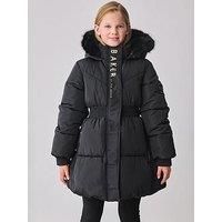 Ted Baker Older Girls Skirted Coat - Black