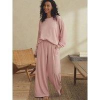 B By Ted Baker Text Wide Leg Pyjama Set - Pink