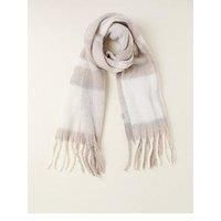 Fatface Evie Check Scarf - White