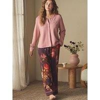 B By Ted Baker Floral Cardi And Trouser Lounge Set - Purple