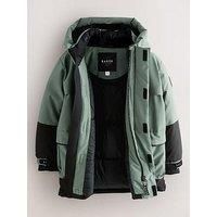 Ted Baker Younger Boys Colour Block Coat - Green