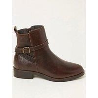 Fatface Avery Buckle Boot - Chocolate Brown