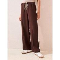 Friends Like These Side Stripe Trouser - Chocolate Brown