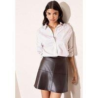 Friends Like These Pu Mini Skirt - Chocolate Brown