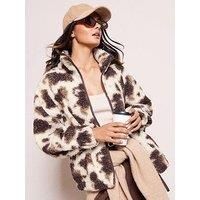 Friends Like These Cow Print Fleece - Beige