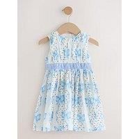 Cath Kidston Younger Girls Floral Tie Back Party Dress - Blue