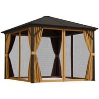 Outsunny 3x3(m) Hardtop Gazebo Outdoor Shelter with Aluminium Frame