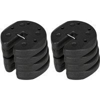 Outsunny 48KG Gazebo Weights Set of 16, Weights for Gazebo Legs with Reinforce Pins and Carry Belt, for Canopies Marquees Tents
