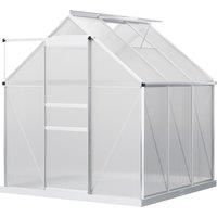 Outsunny 190 x 190cm Walk-In Polycarbonate Greenhouse