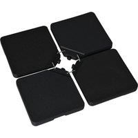 Outsunny Set of 4 Parasol Base Weights, Umbrella Weight Set for Banana Hanging Cantilever Umbrella, Can Be Filled with Sand or Water, Black