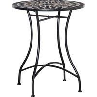 Outsunny £60cm Mosaic Outdoor Patio Table - Black