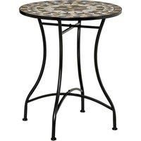 Outsunny £60cm Mosaic Outdoor Patio Table - Grey
